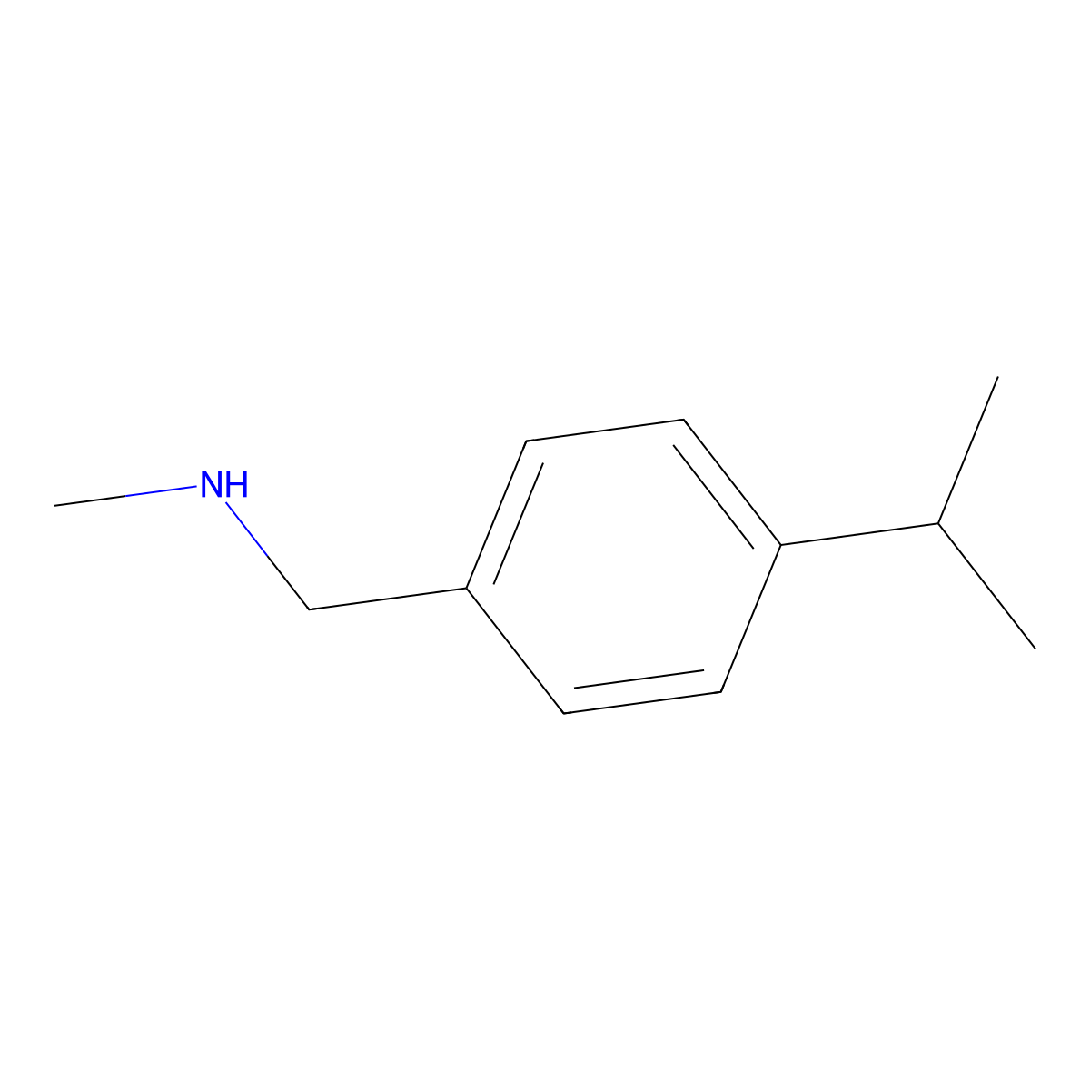 1-(4-Isopropylphenyl)-N-methylmethanamine molecular structure, CAS 73441-51-7