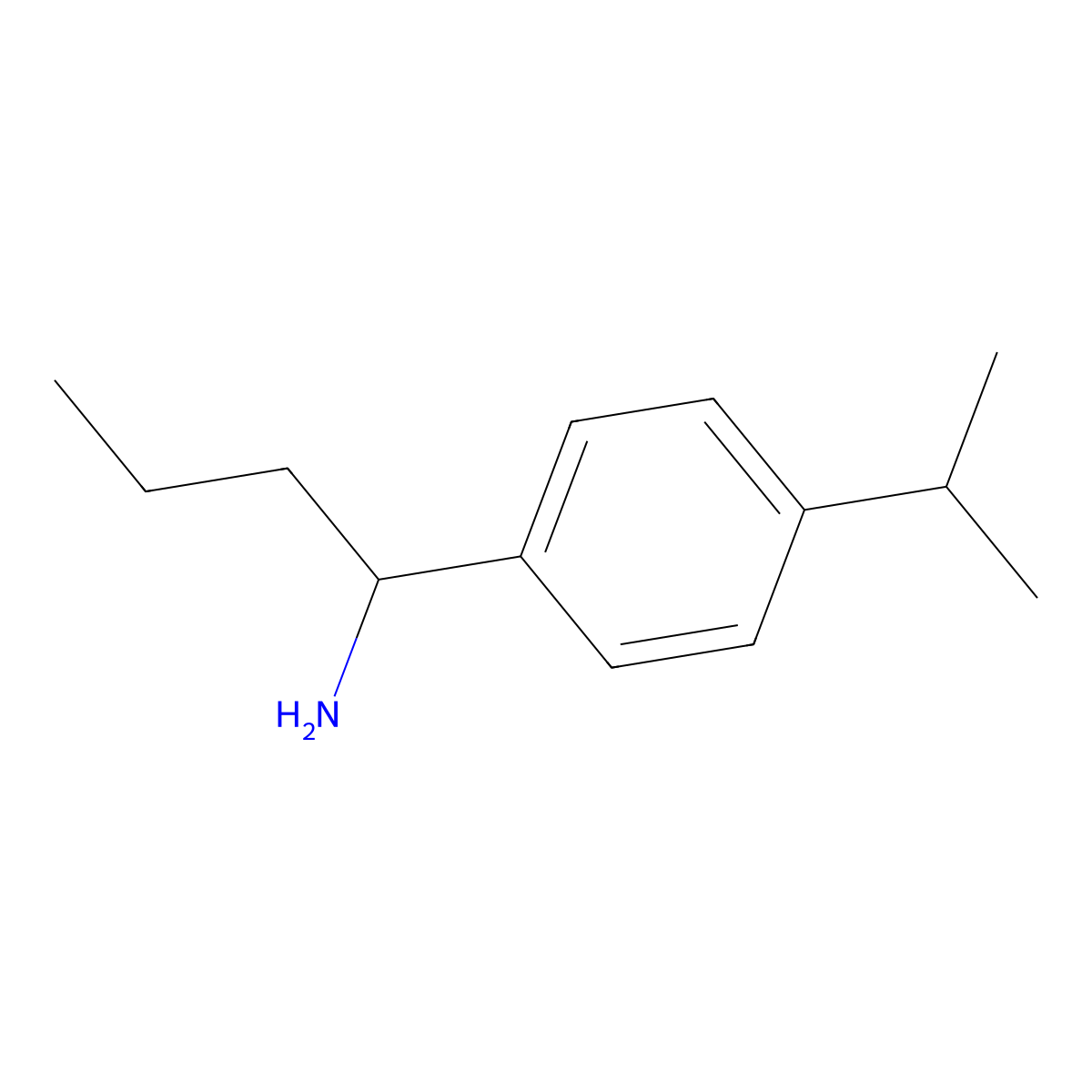 1-(4-Isopropylphenyl)butan-1-amine molecular structure, CAS 73441-56-2