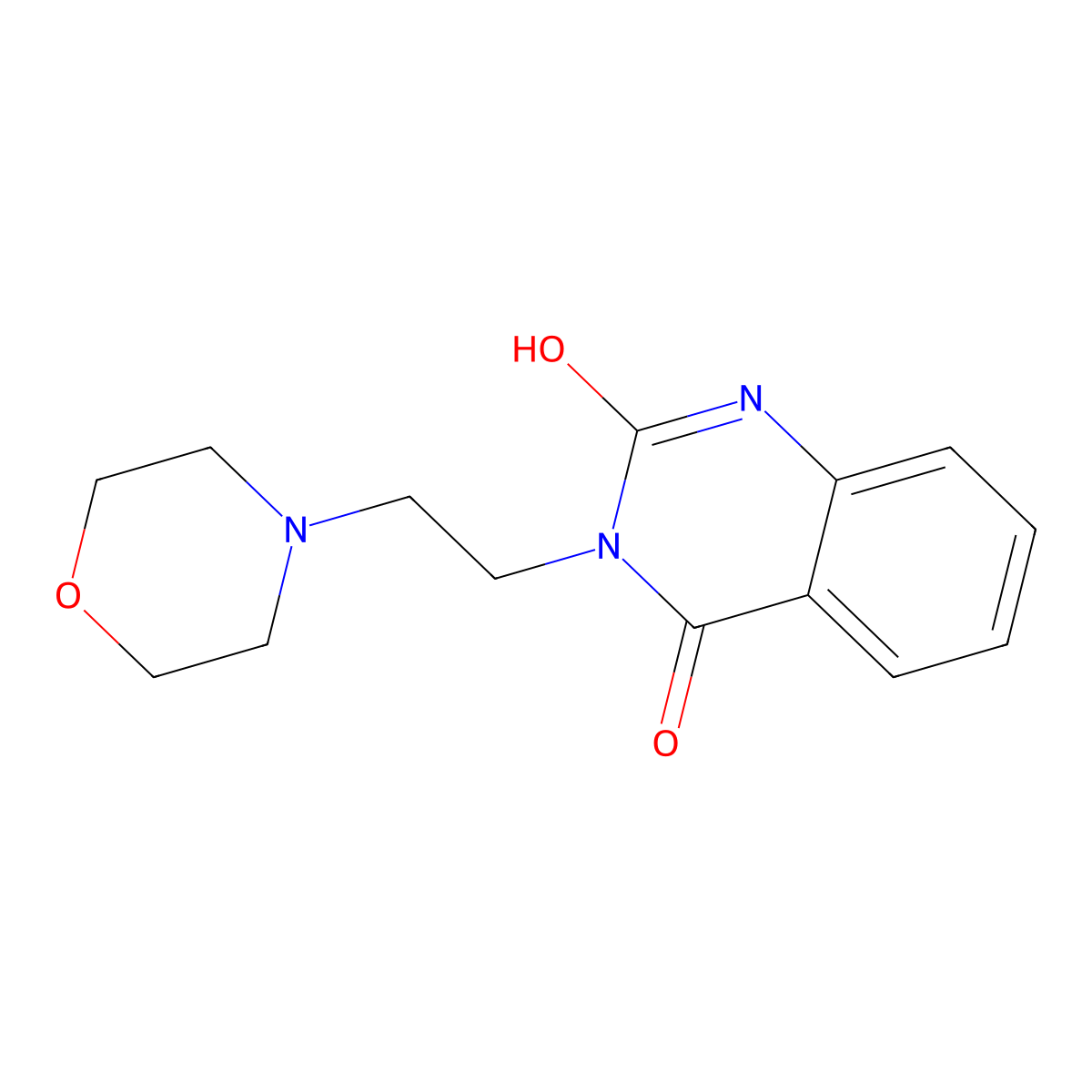 3-[2-(morpholin-4-yl)ethyl]quinazoline-2,4(1H,3H)-dione molecular structure, CAS 734468-67-8