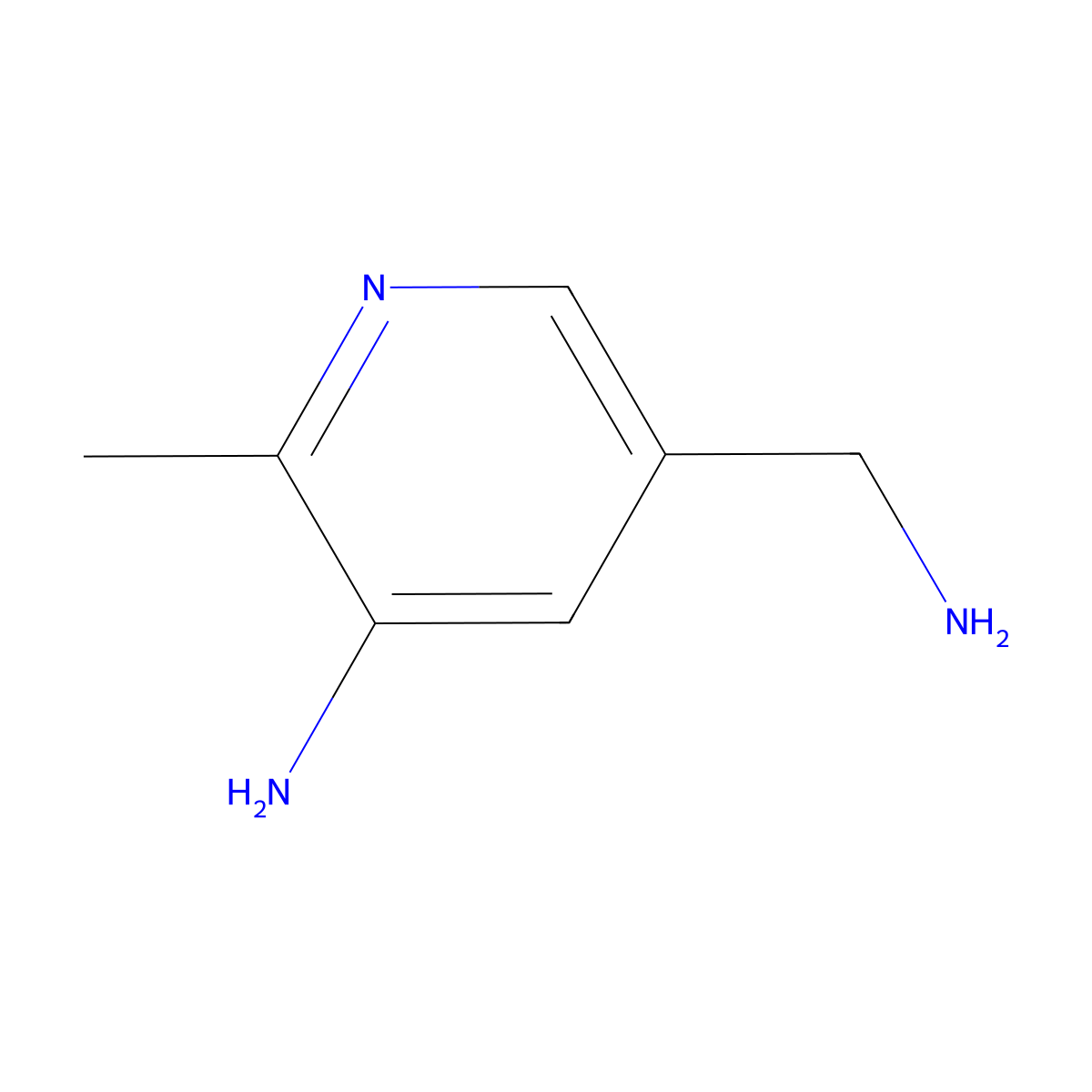 5-(Aminomethyl)-2-methylpyridin-3-amine molecular structure, CAS 734469-00-2