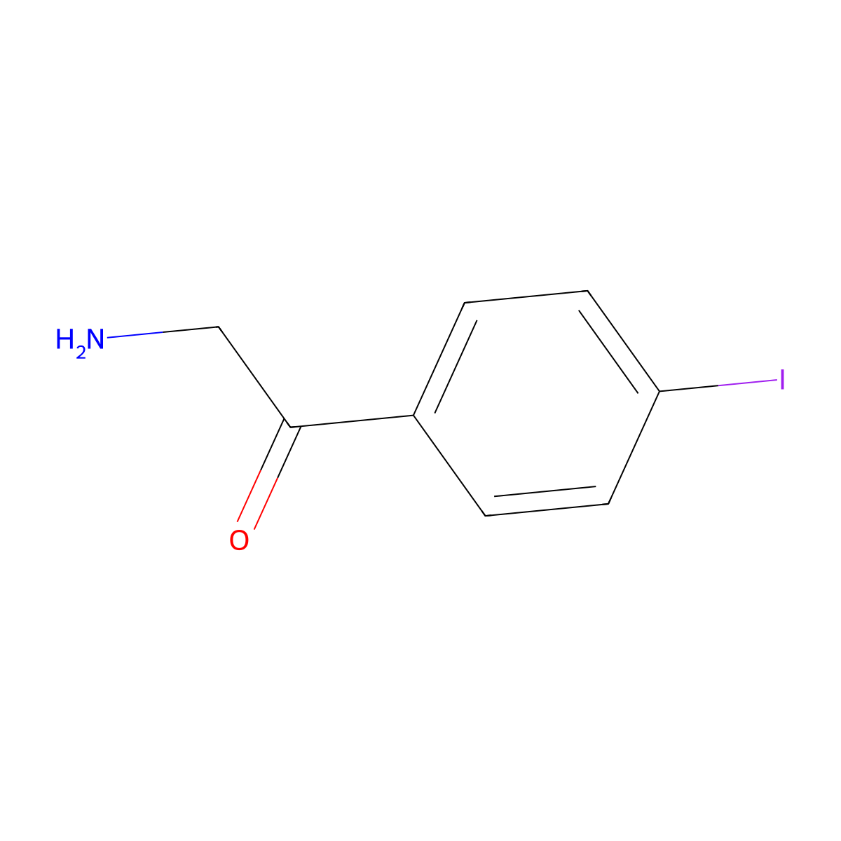 2-Amino-1-(4-iodophenyl)ethan-1-one molecular structure, CAS 734482-69-0