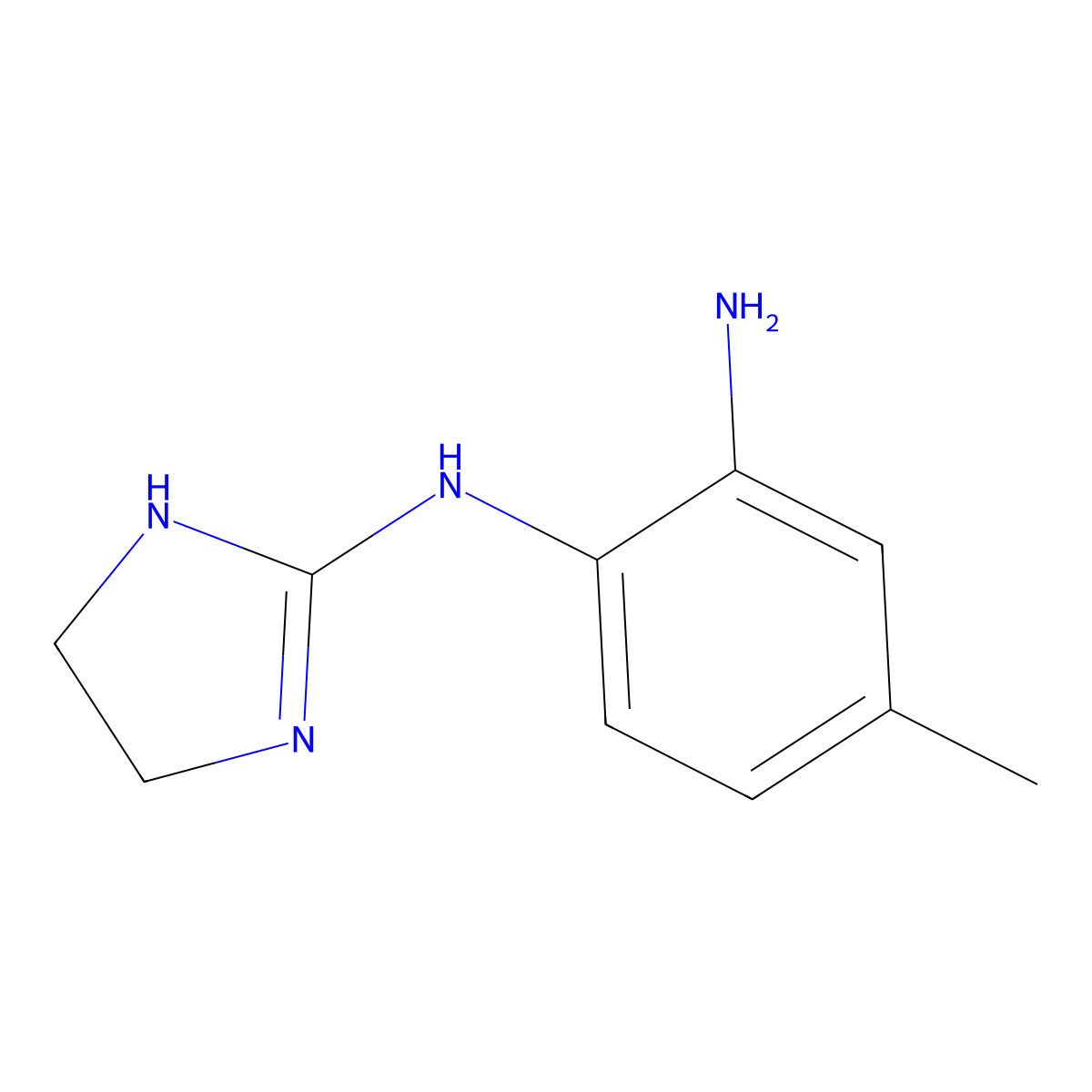 N1-(4,5-Dihydro-1H-imidazol-2-yl)-4-methylbenzene-1,2-diamine molecular structure, CAS 734484-39-0