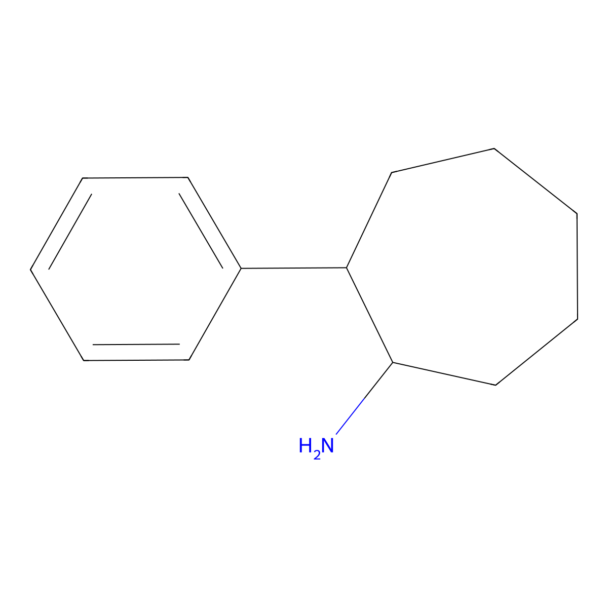 2-Phenylcycloheptan-1-amine molecular structure, CAS 734493-12-0