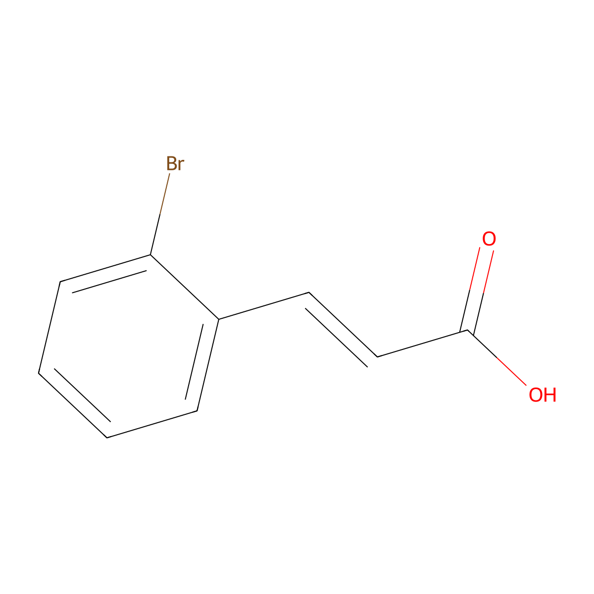 2-Bromocinnamic Acid molecular structure, CAS 7345-79-1