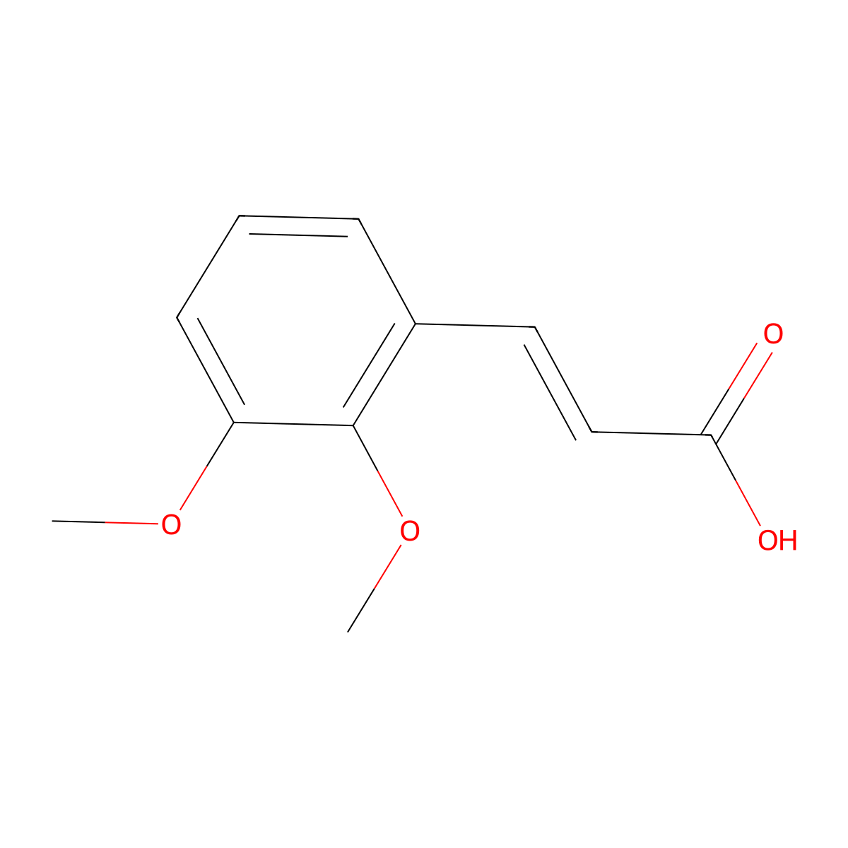 2',3'-Dimethoxycinnamic acid molecular structure, CAS 7345-82-6