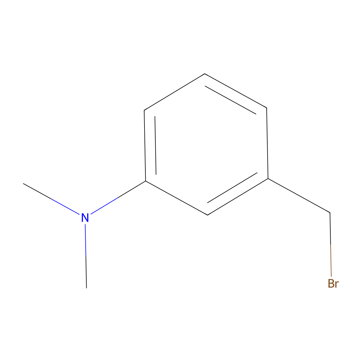 3-(bromomethyl)-N,N-dimethylaniline molecular structure, CAS 734506-61-7