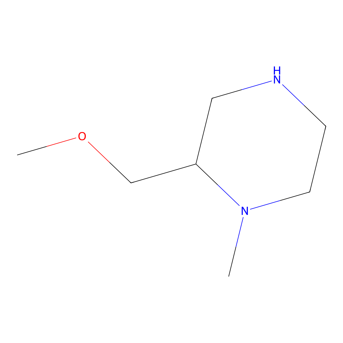 2-(Methoxymethyl)-1-methylpiperazine molecular structure, CAS 734507-92-7