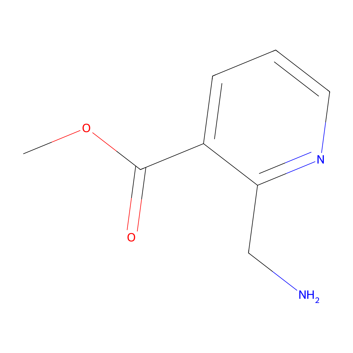 Methyl 2-(aminomethyl)pyridine-3-carboxylate molecular structure, CAS 734510-19-1