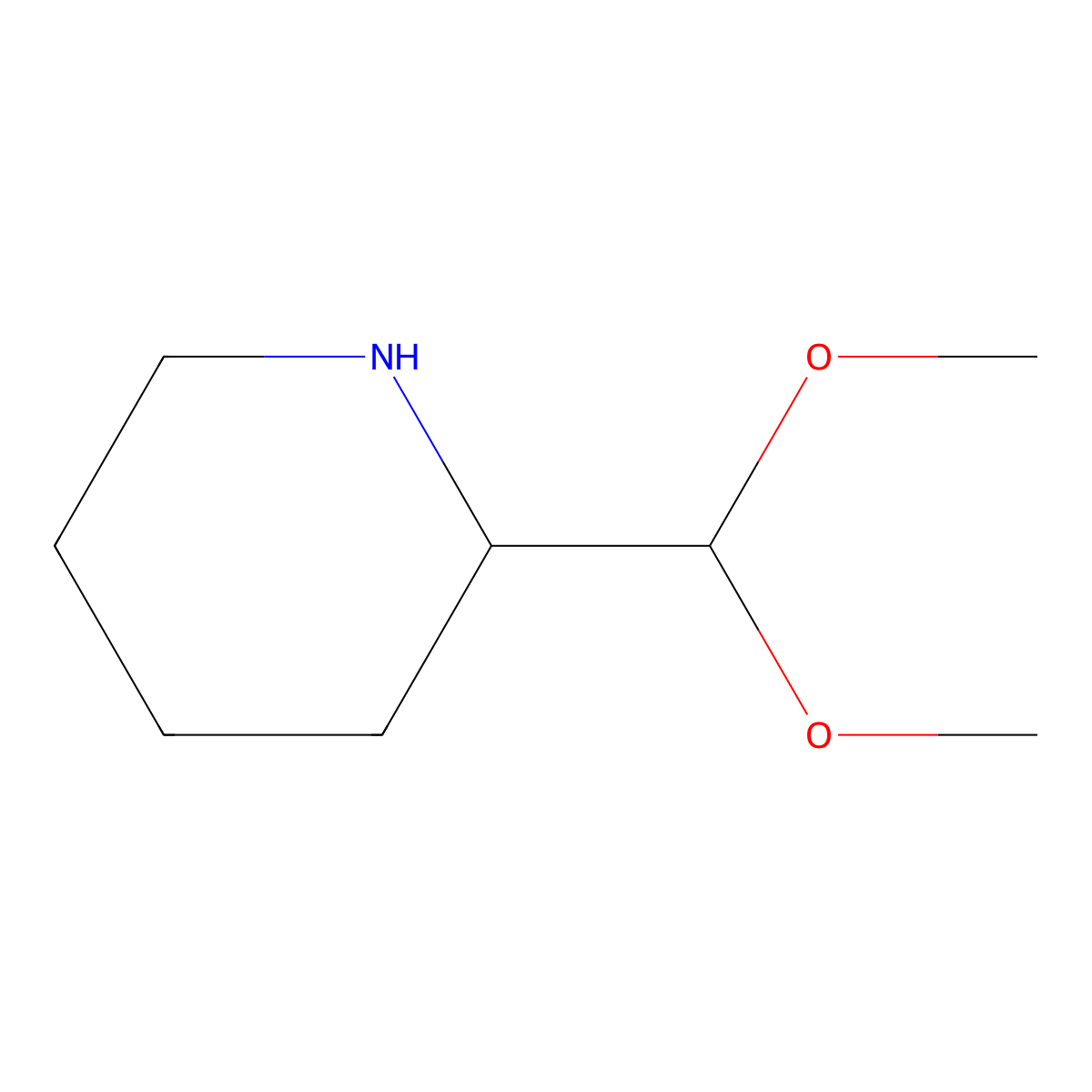 2-(Dimethoxymethyl)piperidine molecular structure, CAS 734514-75-1