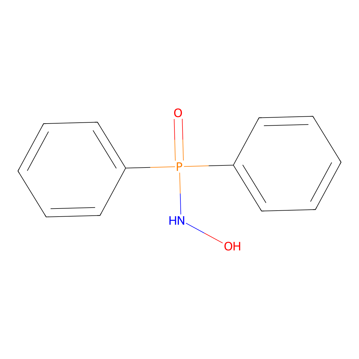 Diphenylphosphinylhydroxylamine molecular structure, CAS 73452-52-5