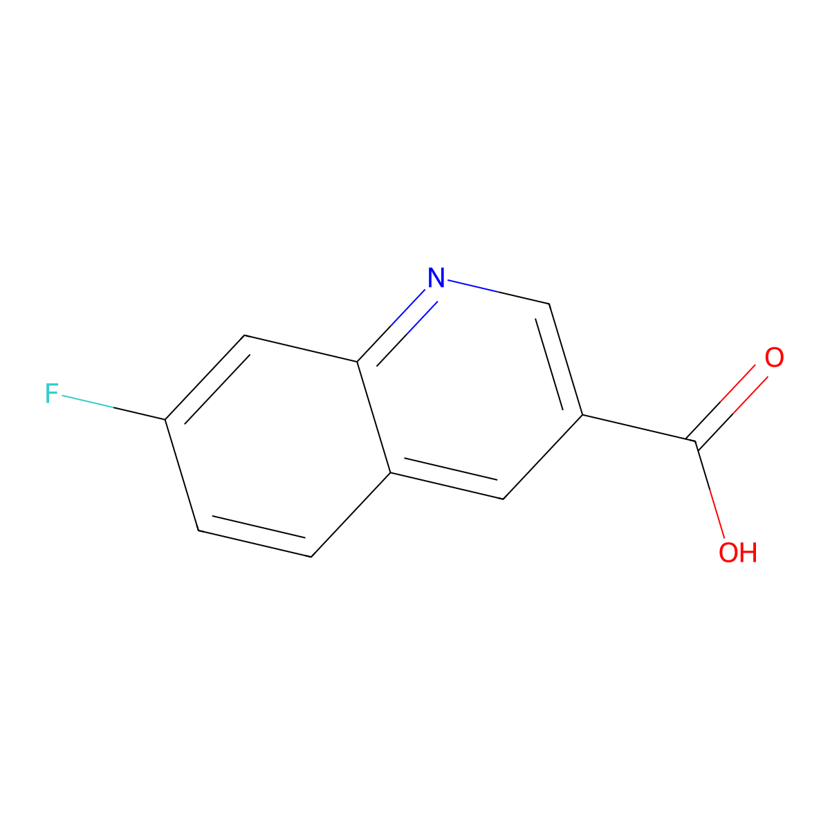 7-Fluoroquinoline-3-carboxylic acid molecular structure, CAS 734524-15-3