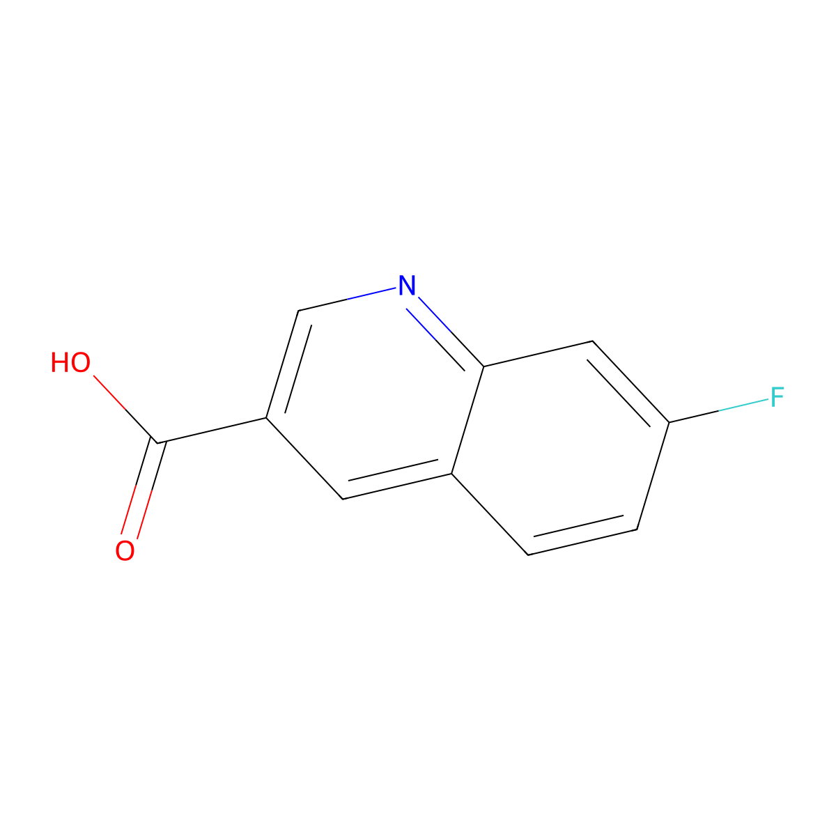 7-Fluoroquinoline-3-carboxylic acid molecular structure, CAS 734524-15-3