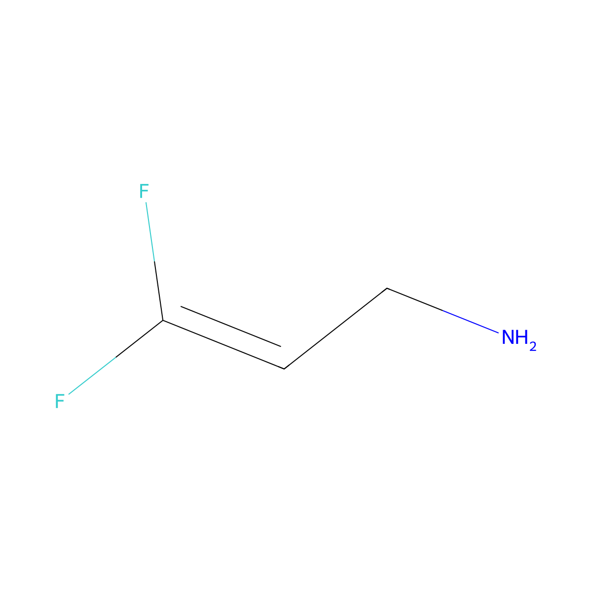 3,3-Difluoroprop-2-en-1-amine molecular structure, CAS 734524-50-6