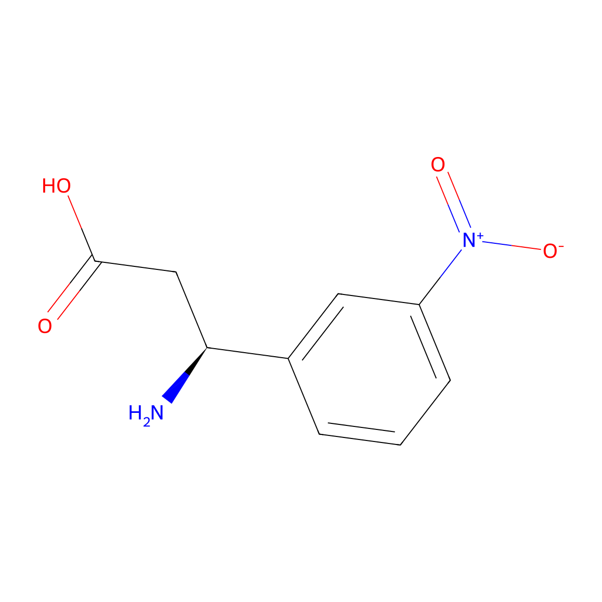 (s)-3-Amino-3-(3-nitrophenyl)propionic acid molecular structure, CAS 734529-57-8