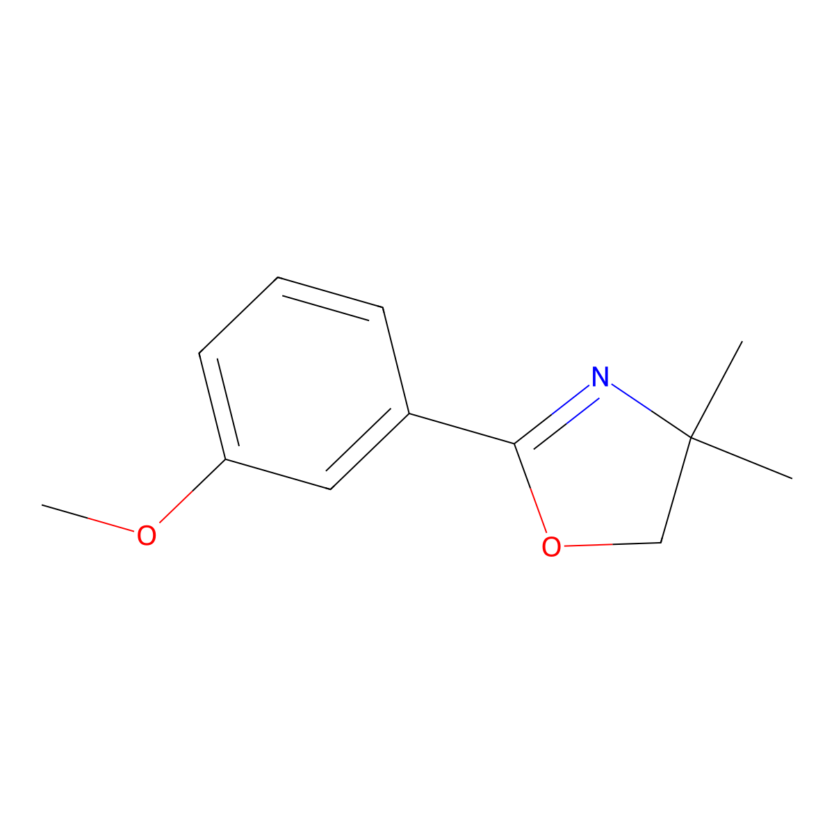 3-(4,4-Dimethyloxazolin-2-yl)anisole molecular structure, CAS 73453-77-7