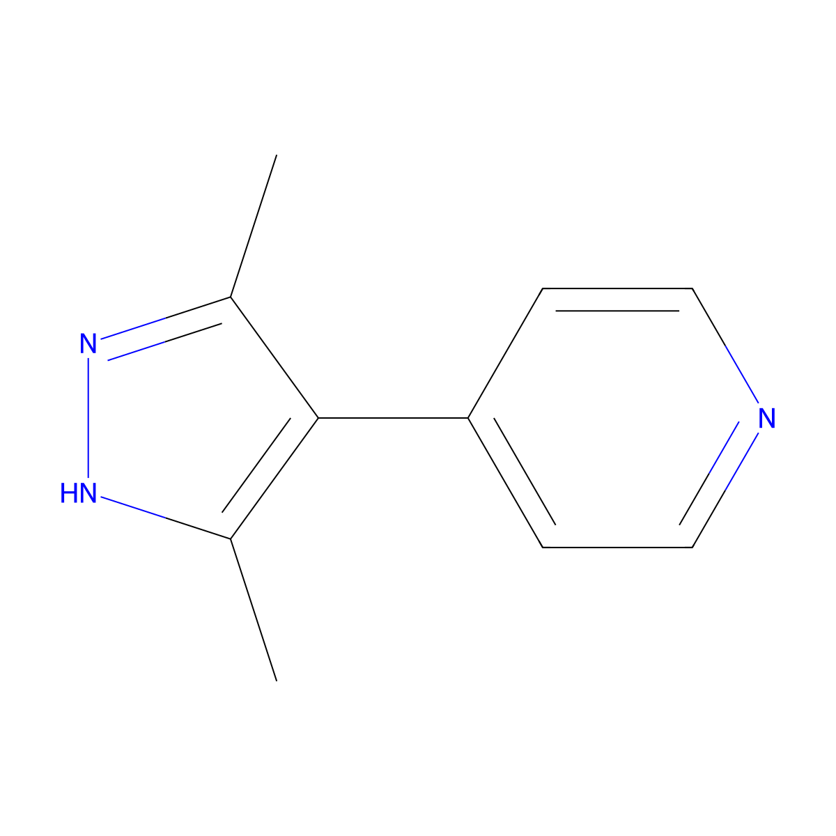 4-(3,5-Dimethyl-1H-pyrazol-4-yl)pyridine molecular structure, CAS 734533-08-5