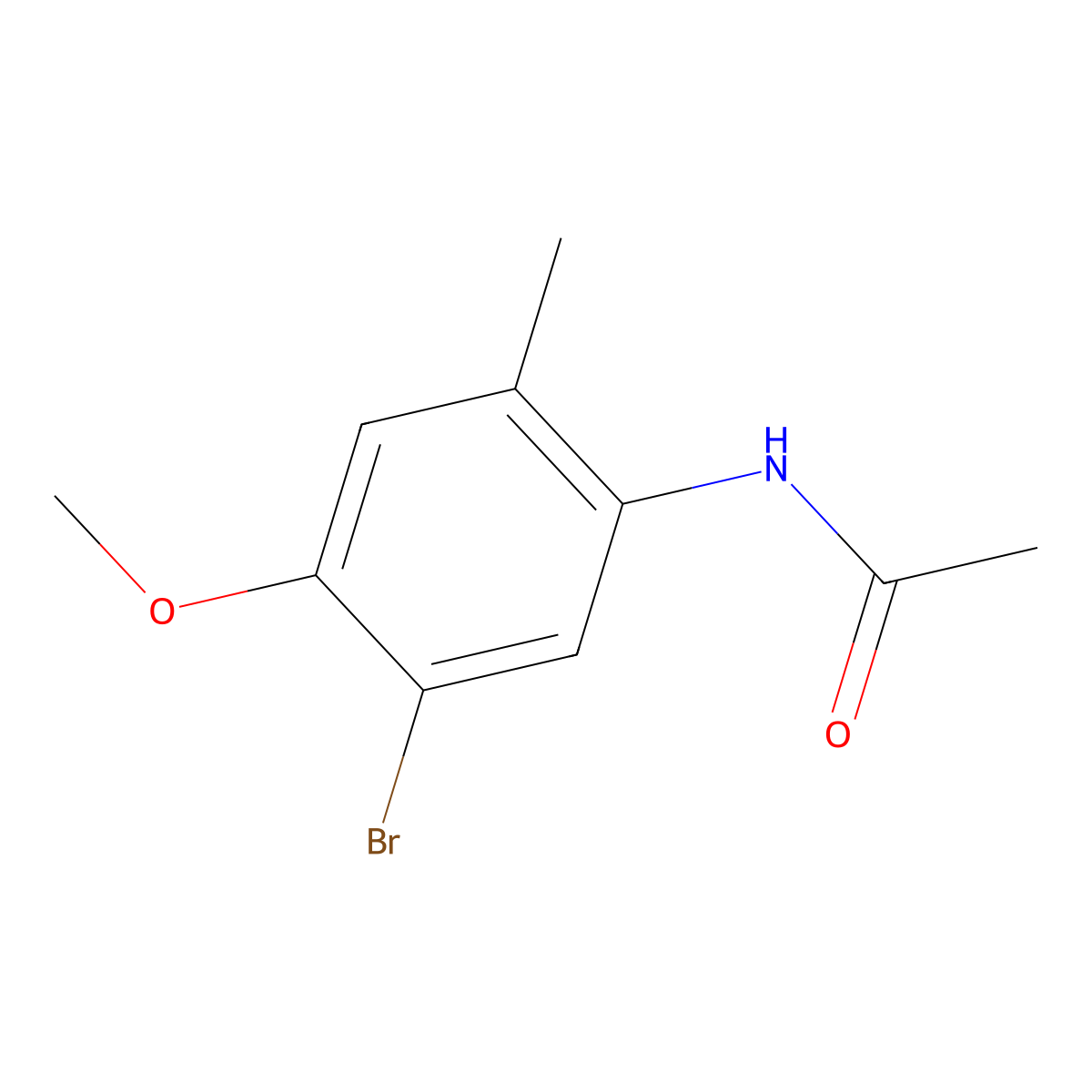 N-(5-bromo-4-methoxy-2-methylphenyl)acetamide molecular structure, CAS 734533-29-0