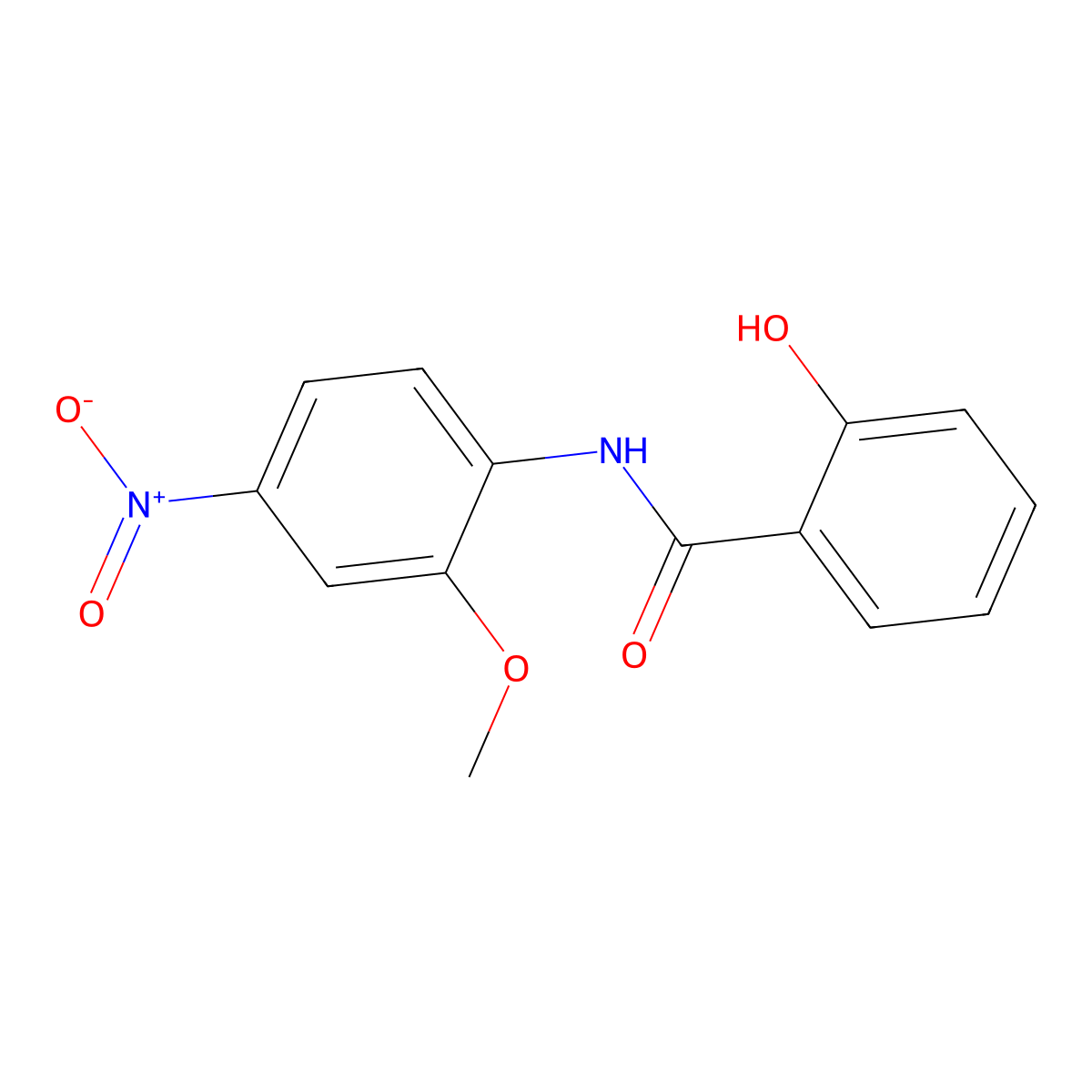 2-hydroxy-N-(2-methoxy-4-nitrophenyl)benzamide molecular structure, CAS 73454-94-1