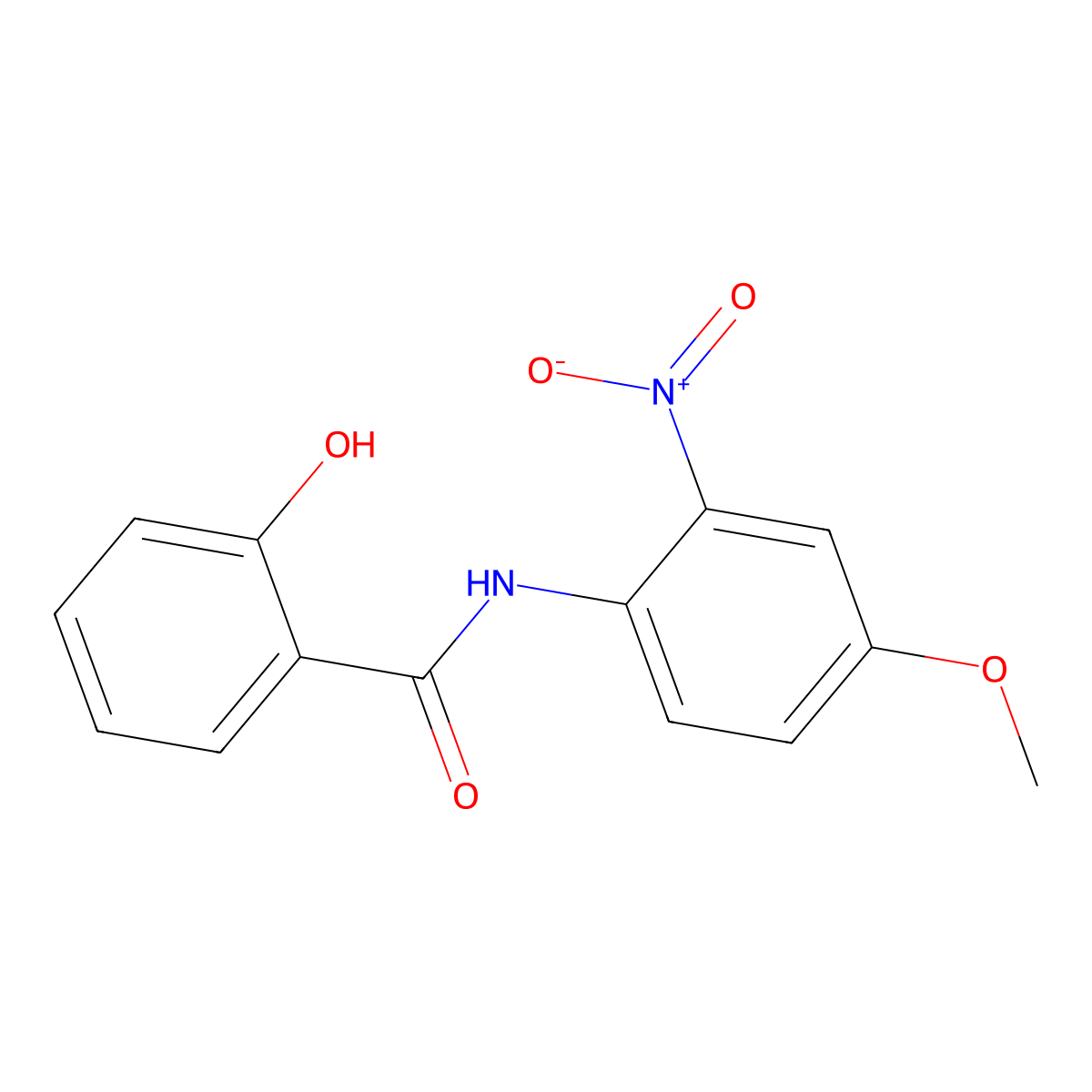 2-hydroxy-N-(4-methoxy-2-nitrophenyl)benzamide molecular structure, CAS 73454-95-2