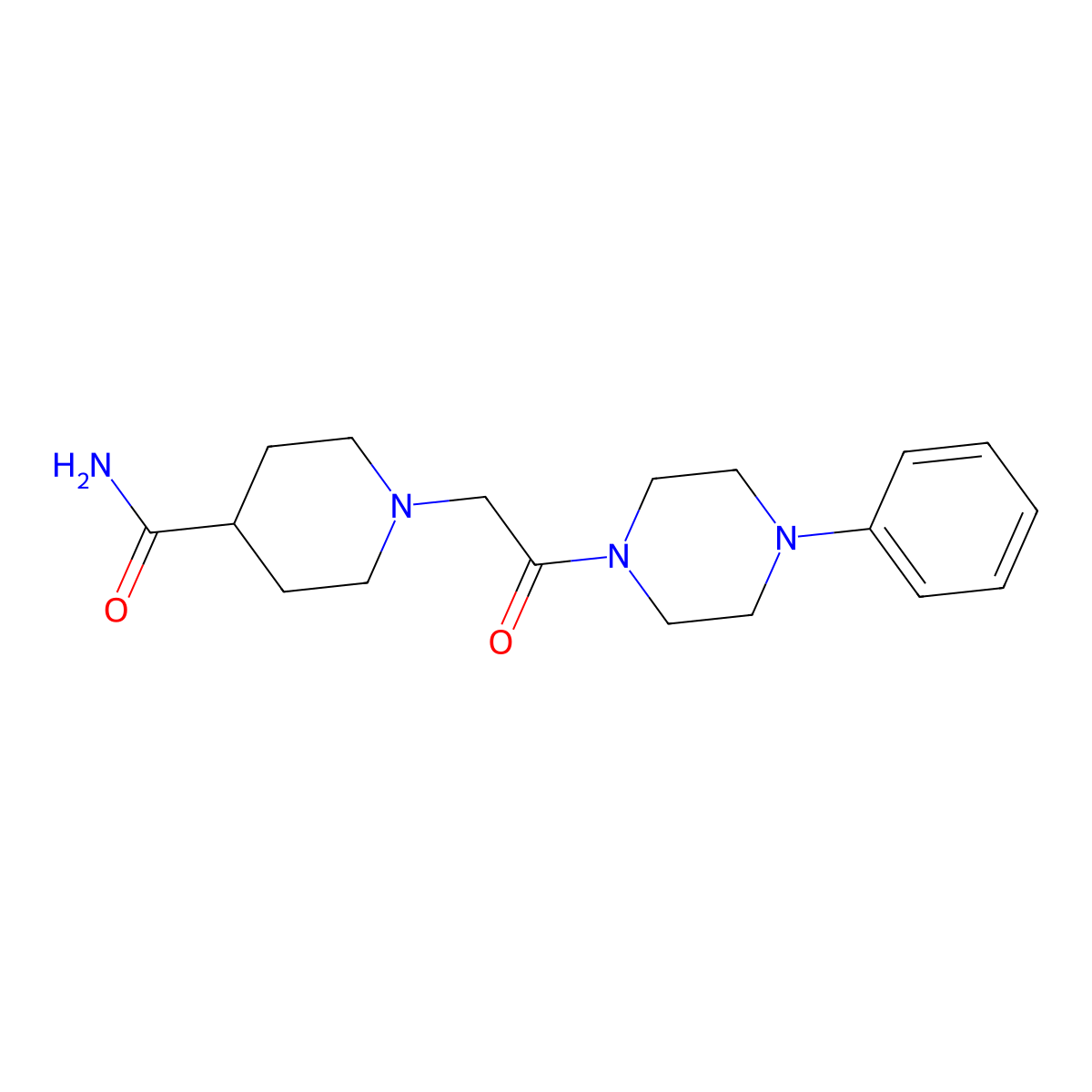 1-[2-Oxo-2-(4-phenylpiperazin-1-yl)ethyl]piperidine-4-carboxamide molecular structure, CAS 734544-91-3