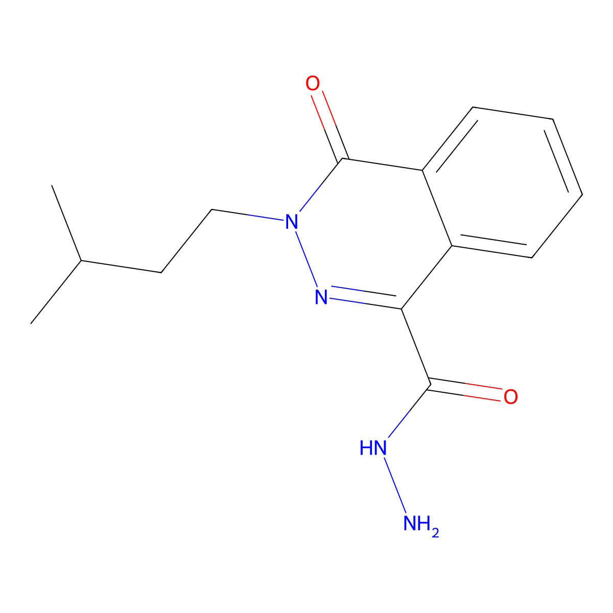 3-(3-Methylbutyl)-4-oxo-3,4-dihydrophthalazine-1-carbohydrazide molecular structure, CAS 734546-71-5