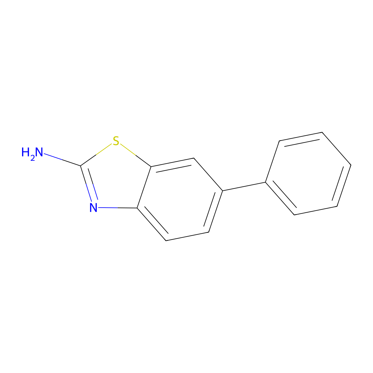 6-Phenylbenzo[d]thiazol-2-amine molecular structure, CAS 73458-38-5