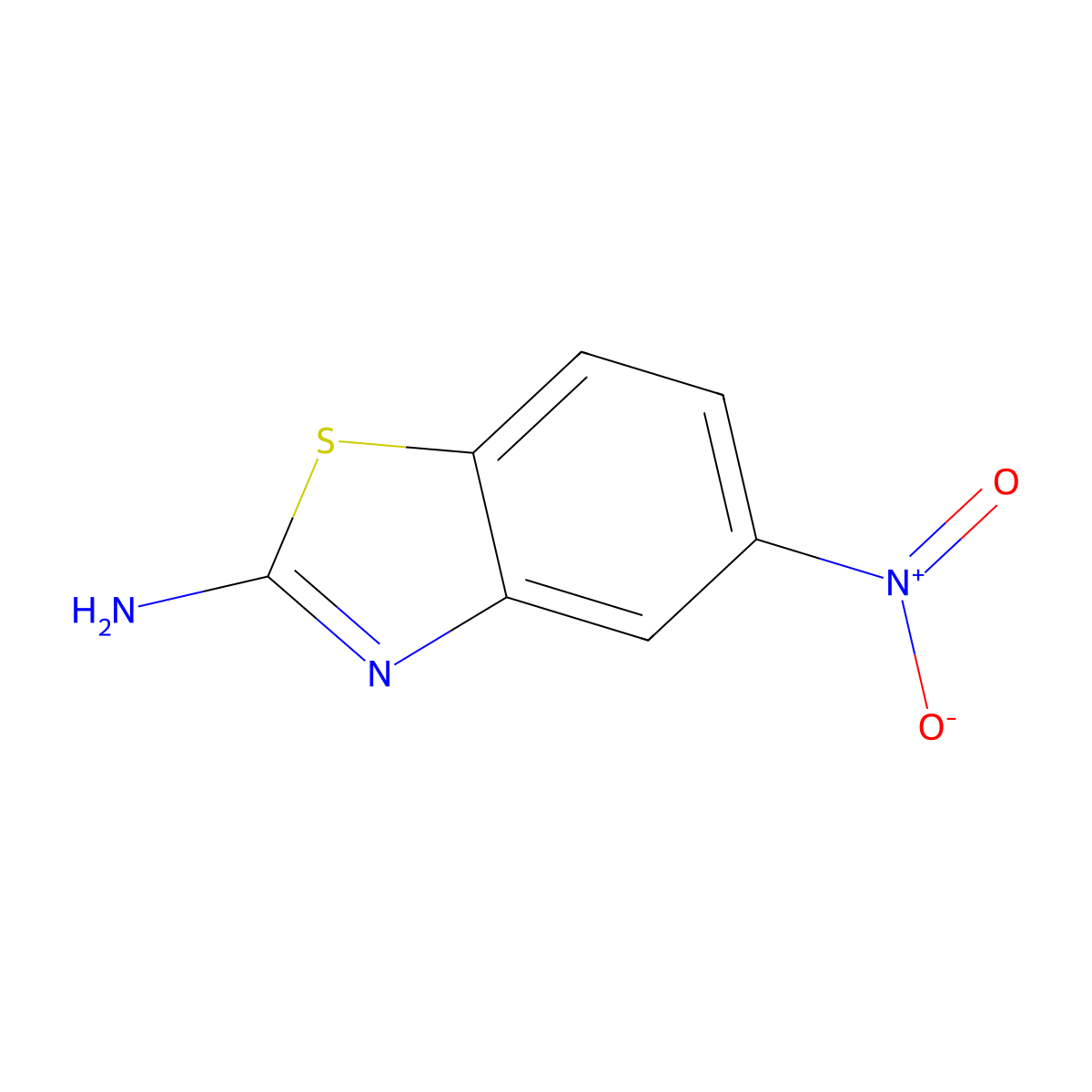 5-Nitro-1,3-benzothiazol-2-amine molecular structure, CAS 73458-39-6