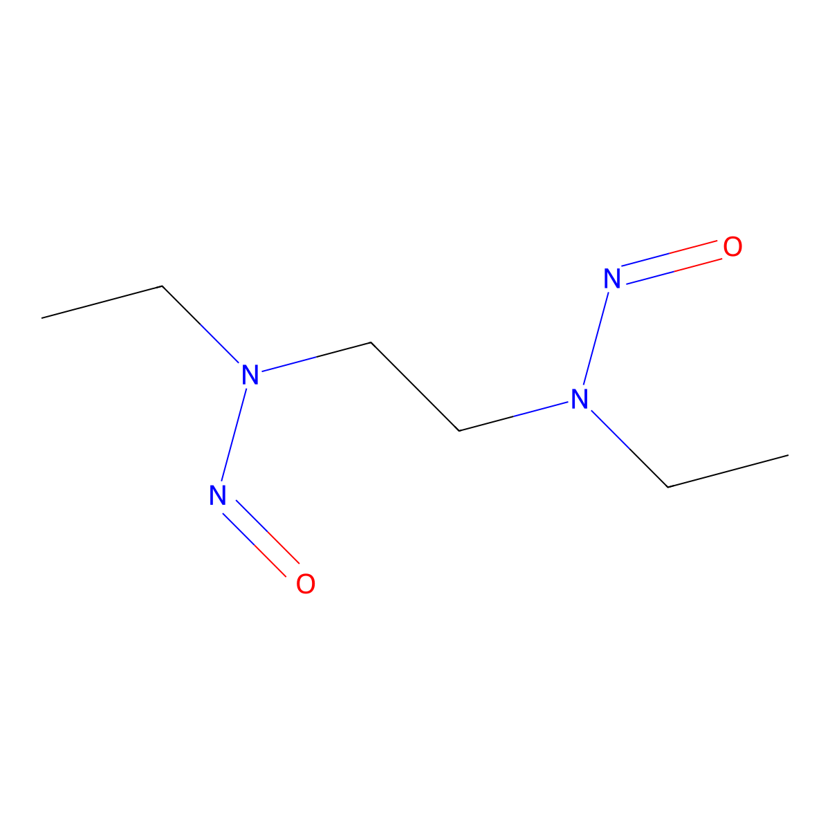 Dinitroso-N,N'-diethylethylenediamine, N,N'- molecular structure, CAS 7346-14-7