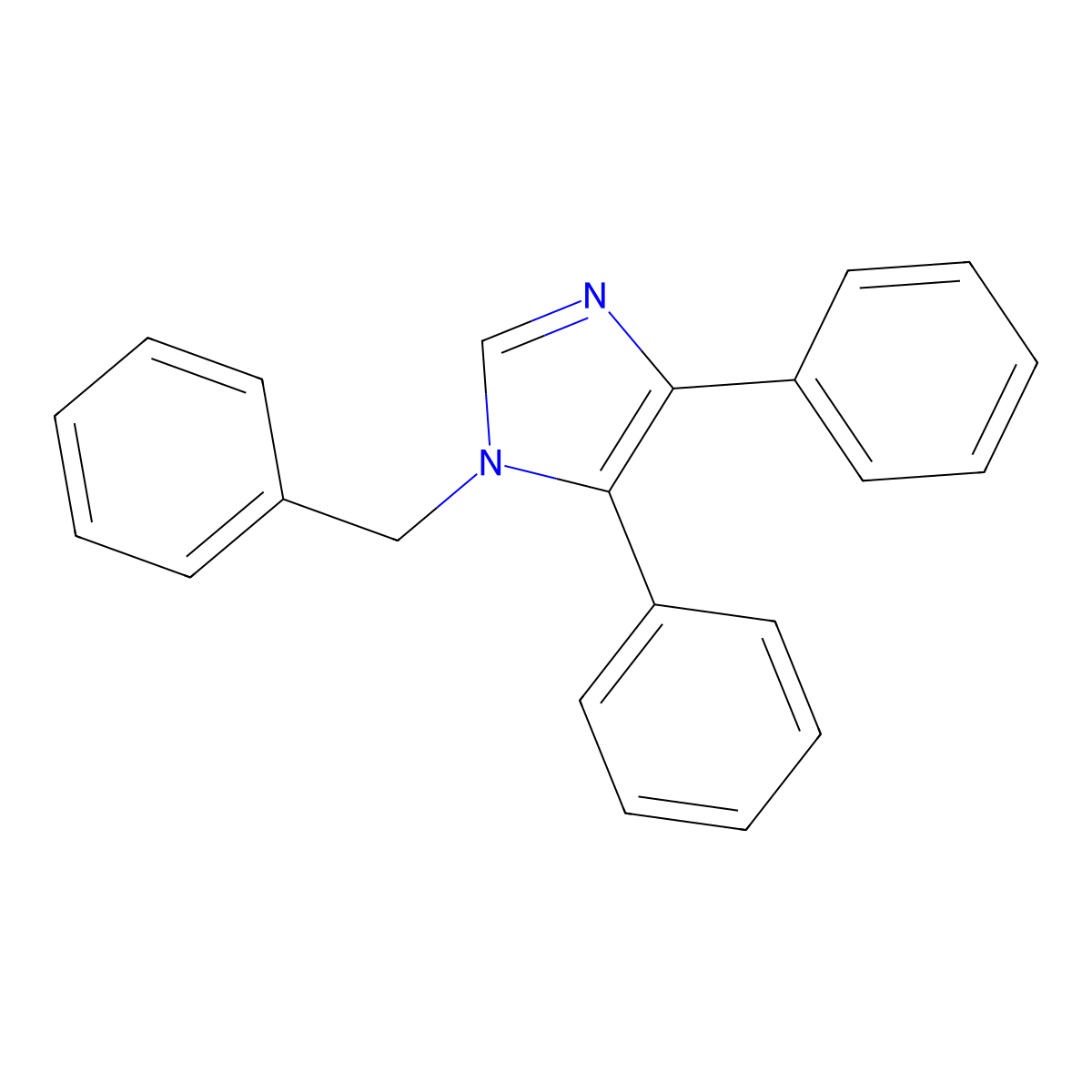 1-Benzyl-4,5-diphenyl-1H-imidazole molecular structure, CAS 7346-22-7