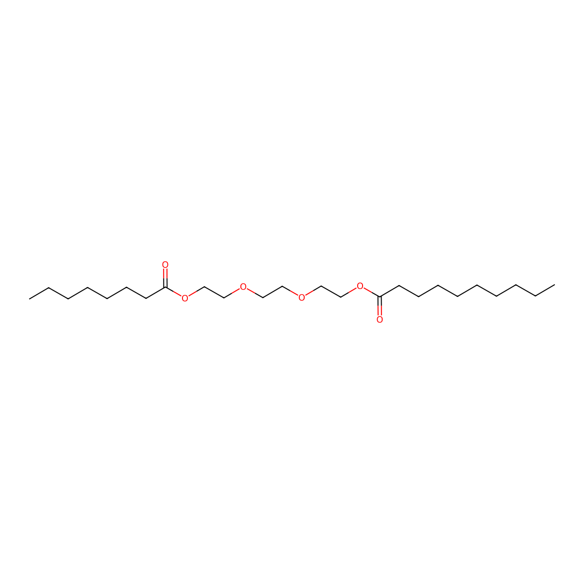 2-[2-[2-[(1-Oxooctyl)oxy]ethoxy]ethoxy]ethyl decanoate molecular structure, CAS 7346-78-3