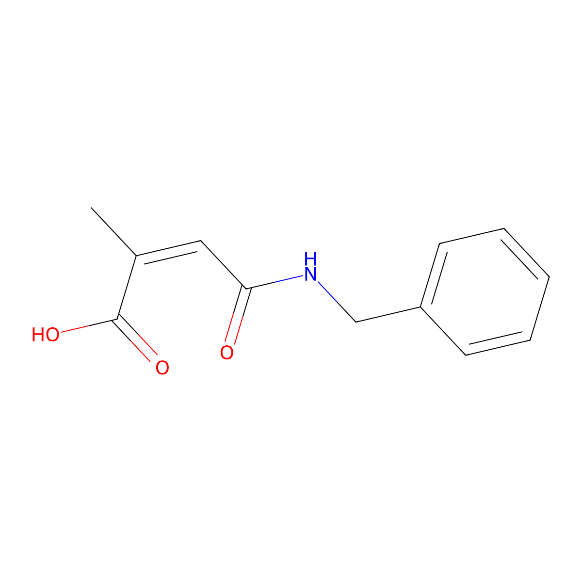 3-Benzylcarbamoyl-2-methyl-acrylic acid molecular structure, CAS 73463-89-5