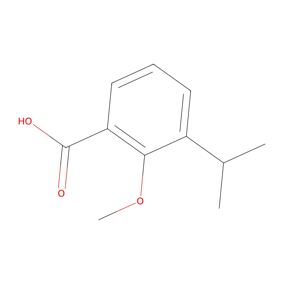 3-Isopropyl-2-methoxybenzoic acid molecular structure, CAS 73469-52-0