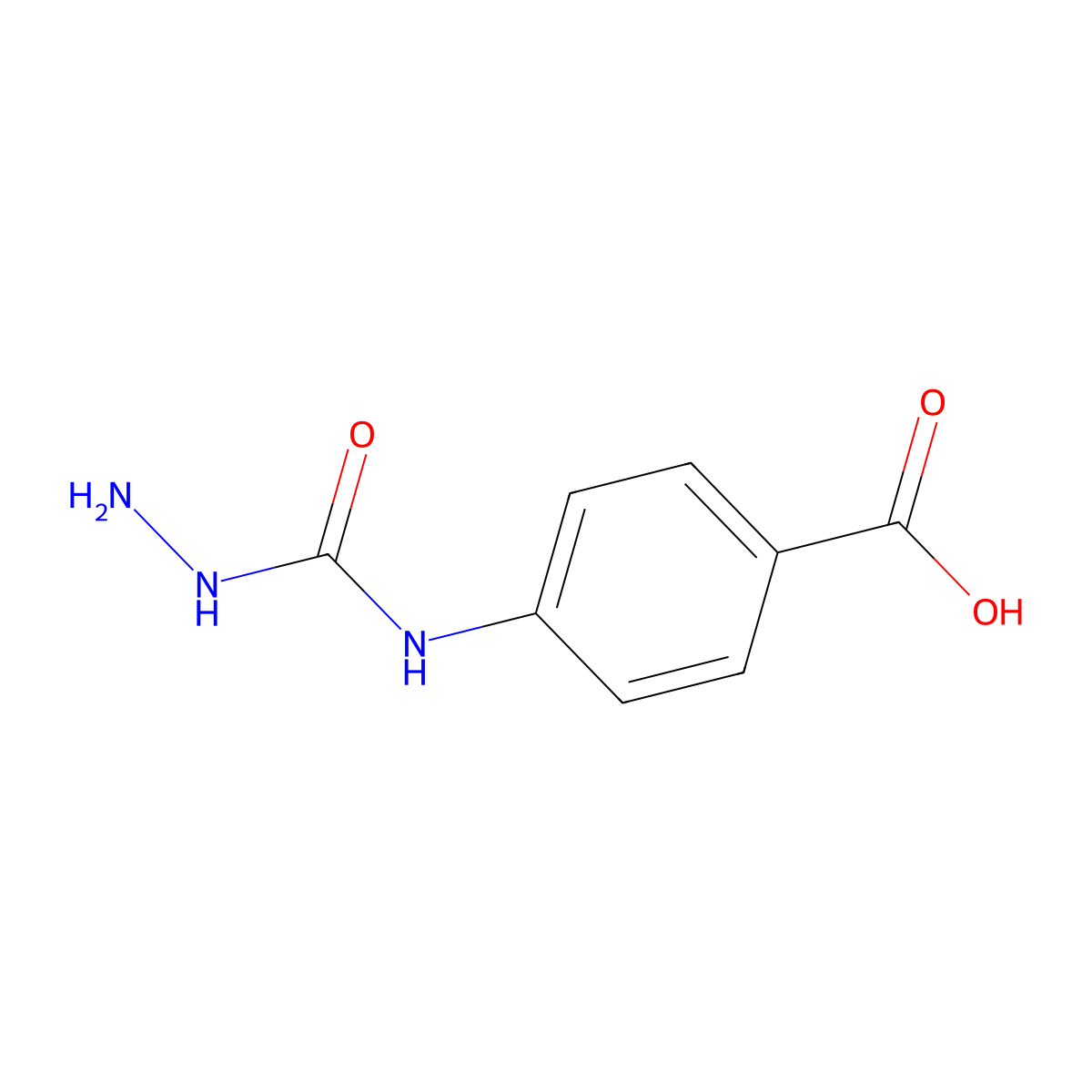 4-[(Hydrazinecarbonyl)amino]benzoic acid molecular structure, CAS 73469-95-1