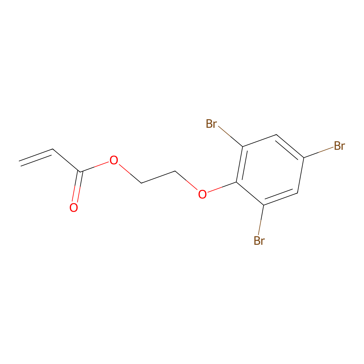2-Propenoic acid, 2-(2,4,6-tribromophenoxy)ethyl ester molecular structure, CAS 7347-19-5