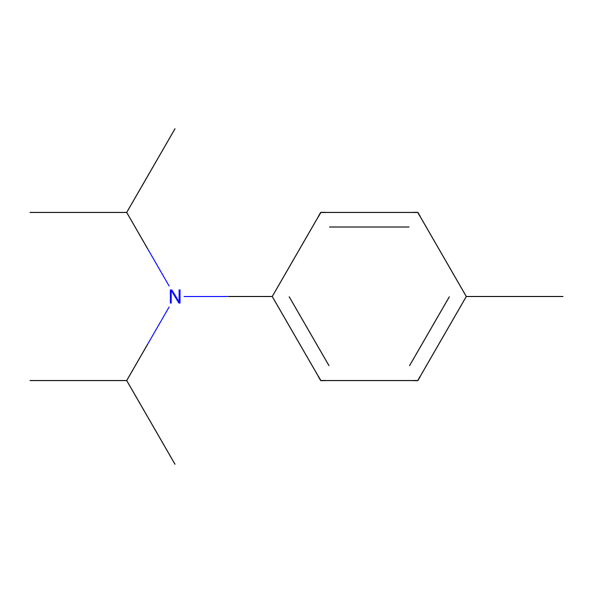 4-Methyl-N,N-bis(1-methylethyl)benzenamine molecular structure, CAS 7347-28-6