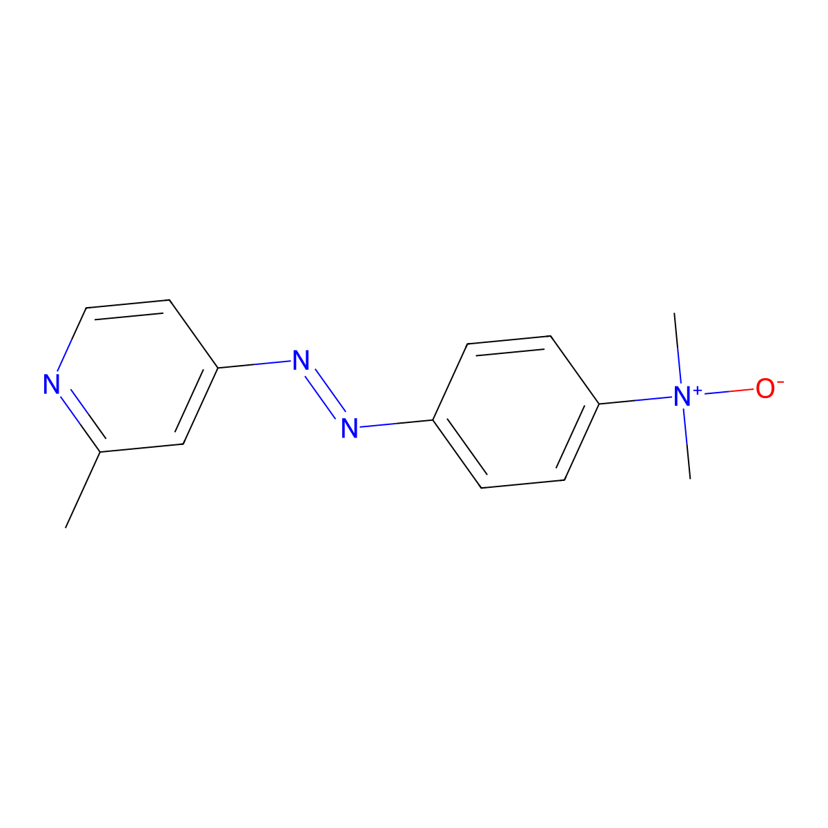 N,N-Dimethyl-4-(2-methyl-4-pyridylazo)aniline N-oxide molecular structure, CAS 7347-46-8