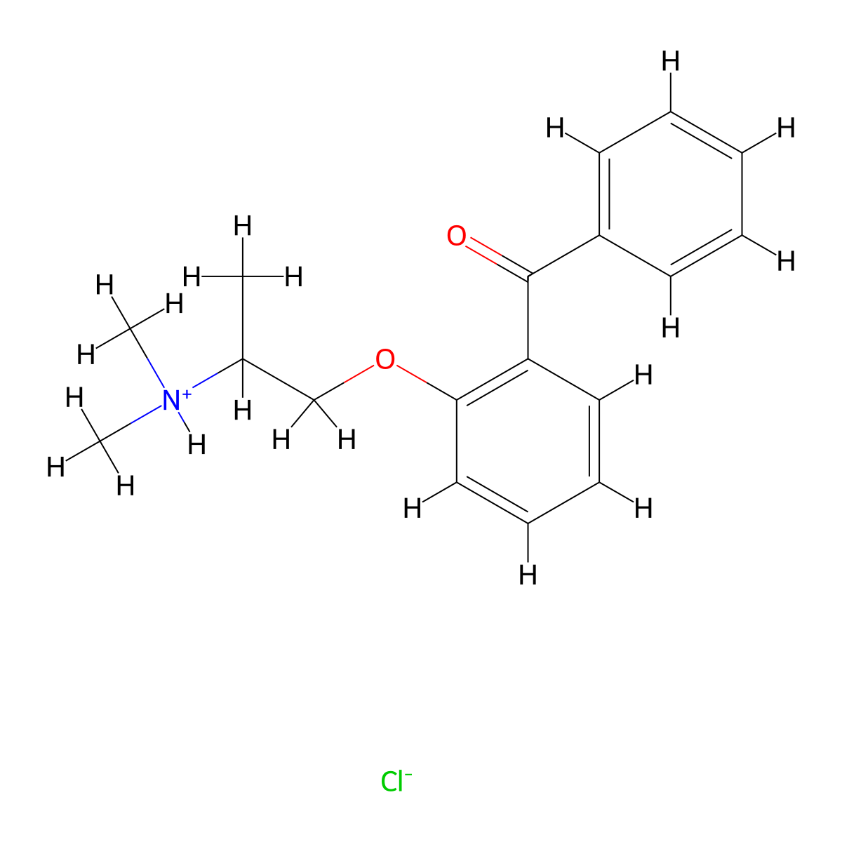 Benzophenone, 2-(2-(dimethylamino)propoxy)-, hydrochloride molecular structure, CAS 7347-83-3