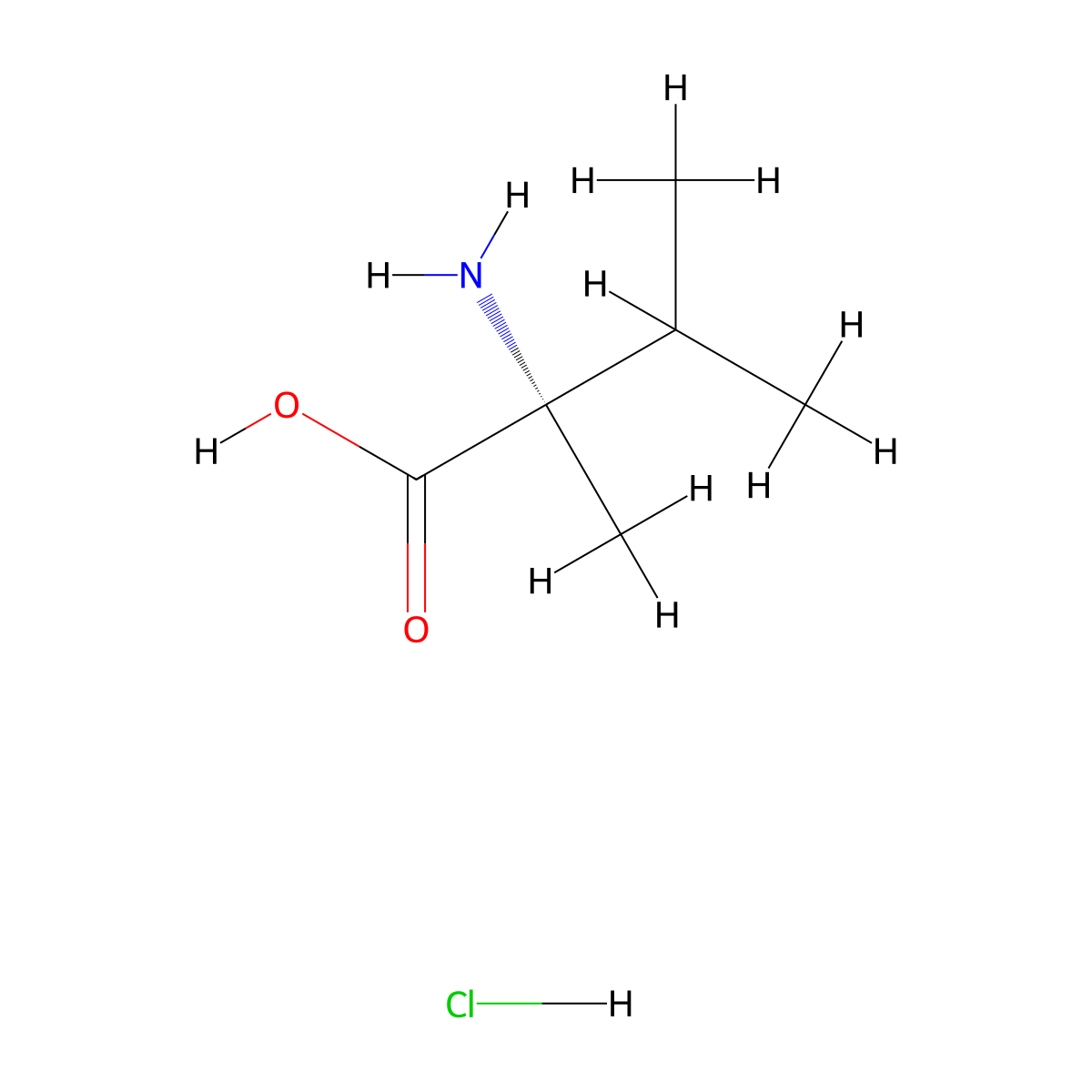 alpha-Methyl-L-valine hydrochloride molecular structure, CAS 73473-42-4