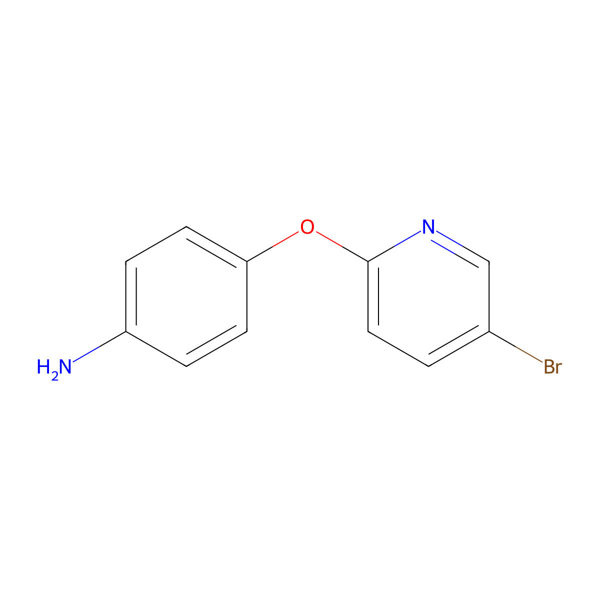 4-((5-Bromo-2-pyridinyl)oxy)benzenamine molecular structure, CAS 73474-63-2
