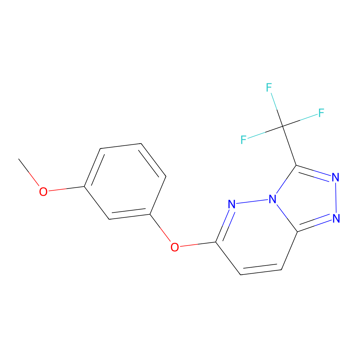 6-(3-Methoxyphenoxy)-3-(trifluoromethyl)-[1,2,4]triazolo[4,3-b]pyridazine molecular structure, CAS 73474-77-8