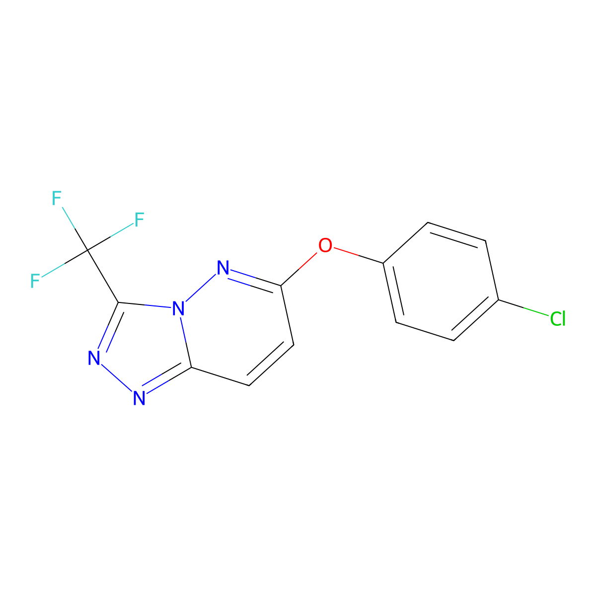 6-(4-Chlorophenoxy)-3-(trifluoromethyl)-[1,2,4]triazolo[4,3-b]pyridazine molecular structure, CAS 73474-82-5