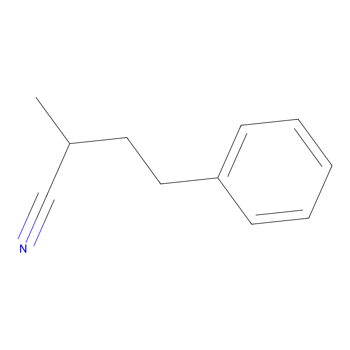 2-Methyl-4-phenylbutanenitrile molecular structure, CAS 73475-33-9