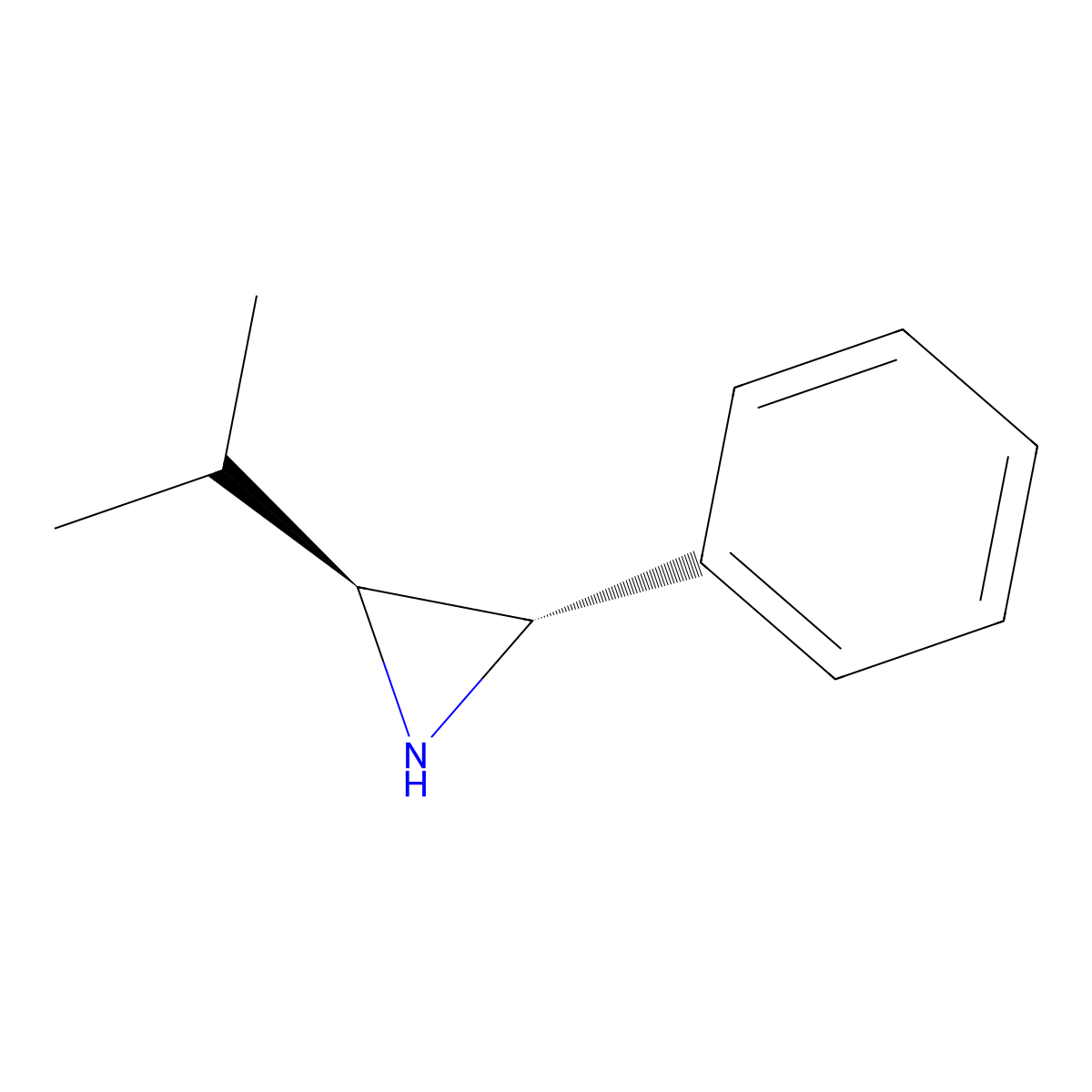 (2S,3S)-2-Phenyl-3-(propan-2-yl)aziridine molecular structure, CAS 73475-45-3