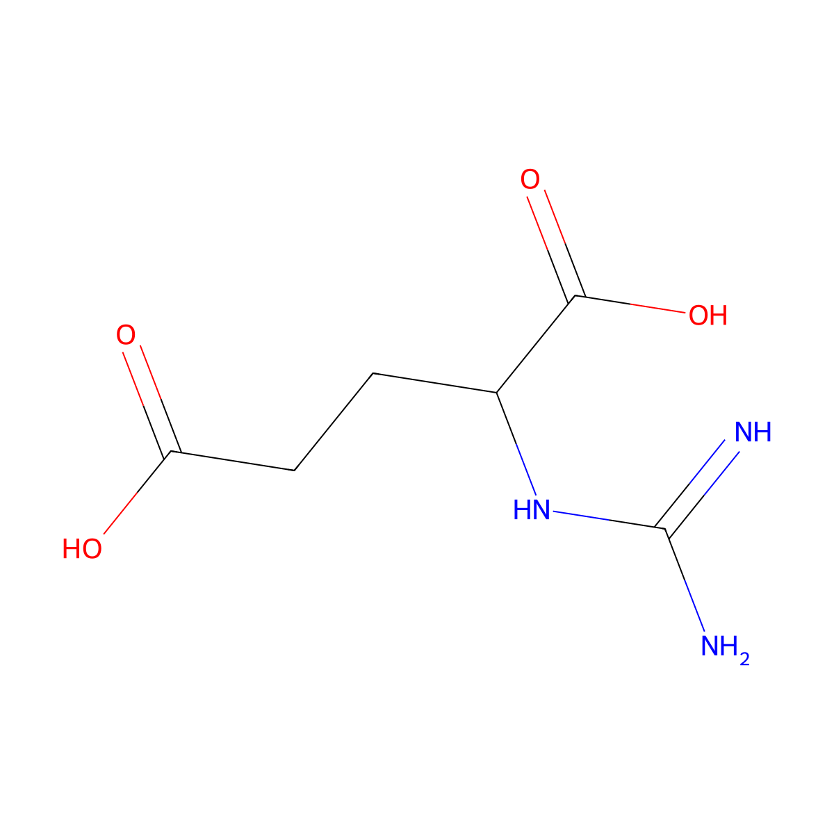 2-Guanidinopentanedioic acid molecular structure, CAS 73477-53-9