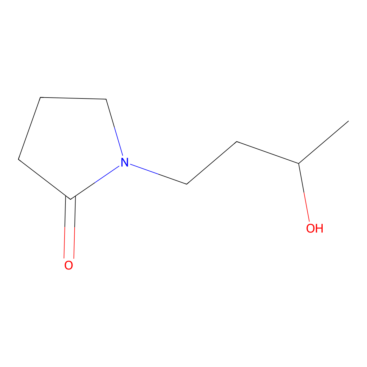 1-(3-Hydroxybutyl)pyrrolidin-2-one molecular structure, CAS 73486-66-5