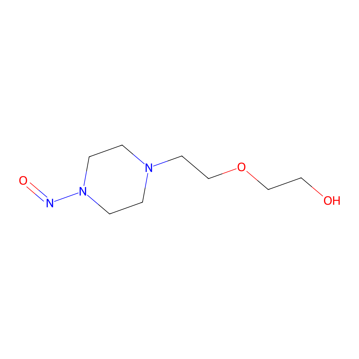 2-[2-(4-Nitrosopiperazin-1-yl)ethoxy]ethan-1-ol molecular structure, CAS 73486-81-4