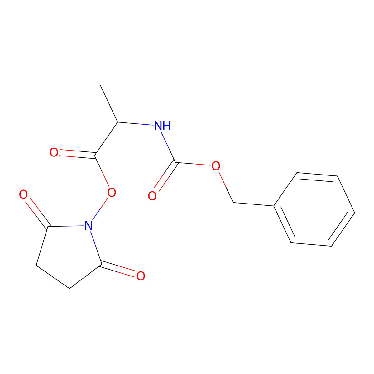 Z-DL-Ala-osu molecular structure, CAS 73488-77-4