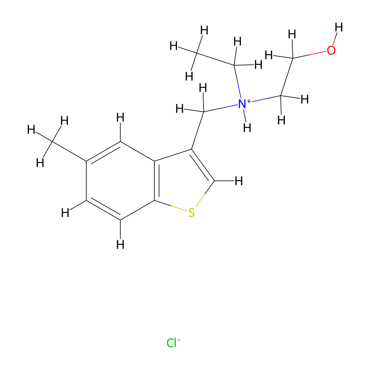 Ethanol, 2-(N-ethyl-N-((5-methylbenzo(b)thien-3-yl)methyl)amino)-, hydrochloride molecular structure, CAS 7349-43-1