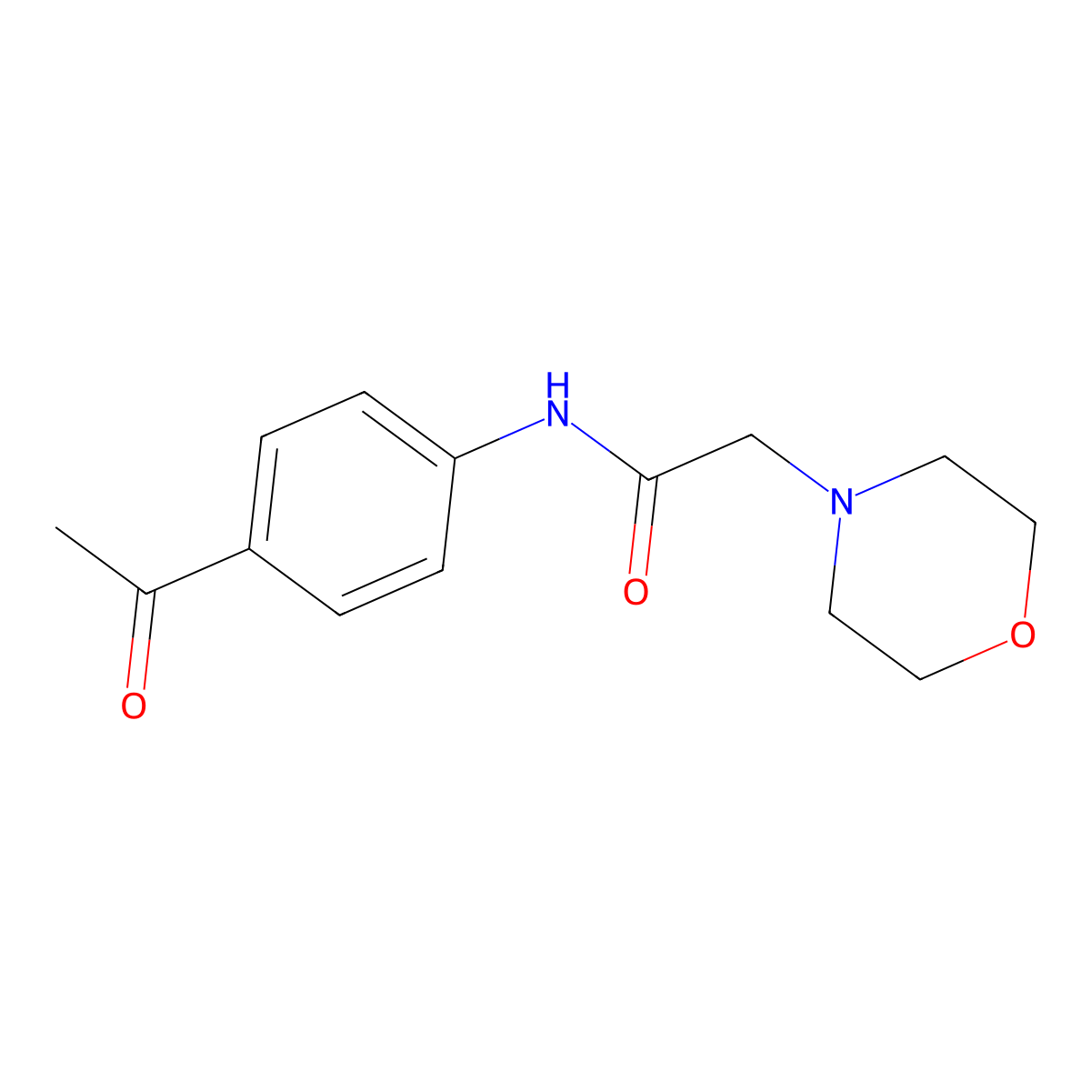 N-(4-acetylphenyl)-2-morpholin-4-ylacetamide molecular structure, CAS 73490-90-1