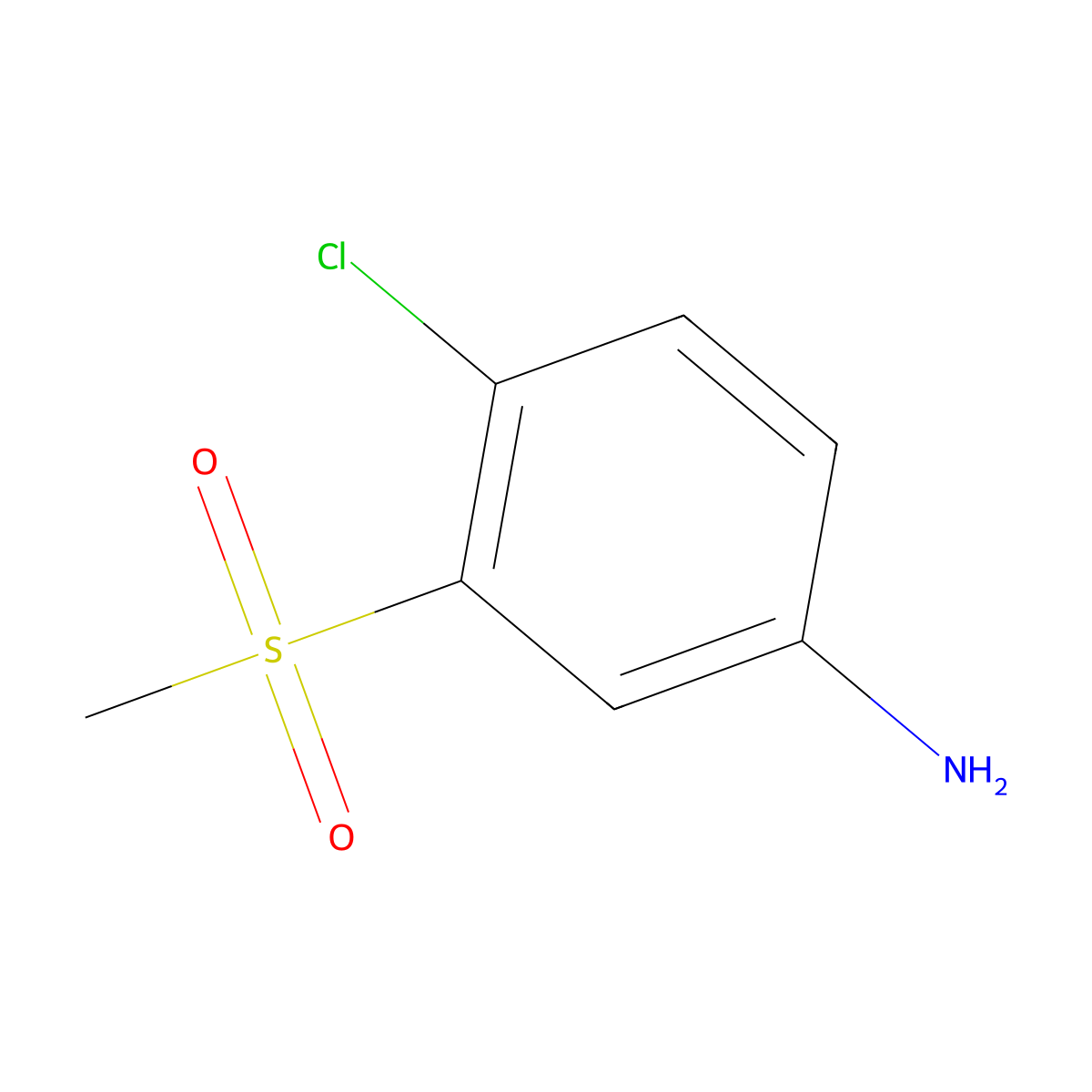 4-Chloro-3-methanesulfonylaniline molecular structure, CAS 73492-26-9